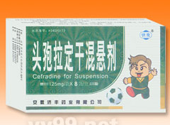 點擊放大 頭孢拉定干混懸劑