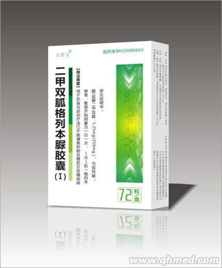 點(diǎn)擊放大 玉君方 二甲雙胍格列本脲膠囊(ⅰ)